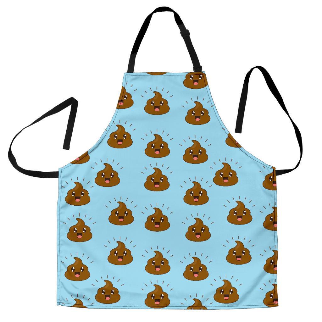 Poop Emoji Print Pattern Men's Apron-grizzshop