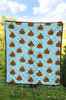 Poop Emoji Print Pattern Quilt-grizzshop