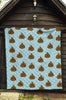 Poop Emoji Print Pattern Quilt-grizzshop