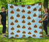 Poop Emoji Print Pattern Quilt-grizzshop