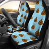 Poop Emoji Print Pattern Universal Fit Car Seat Covers-grizzshop