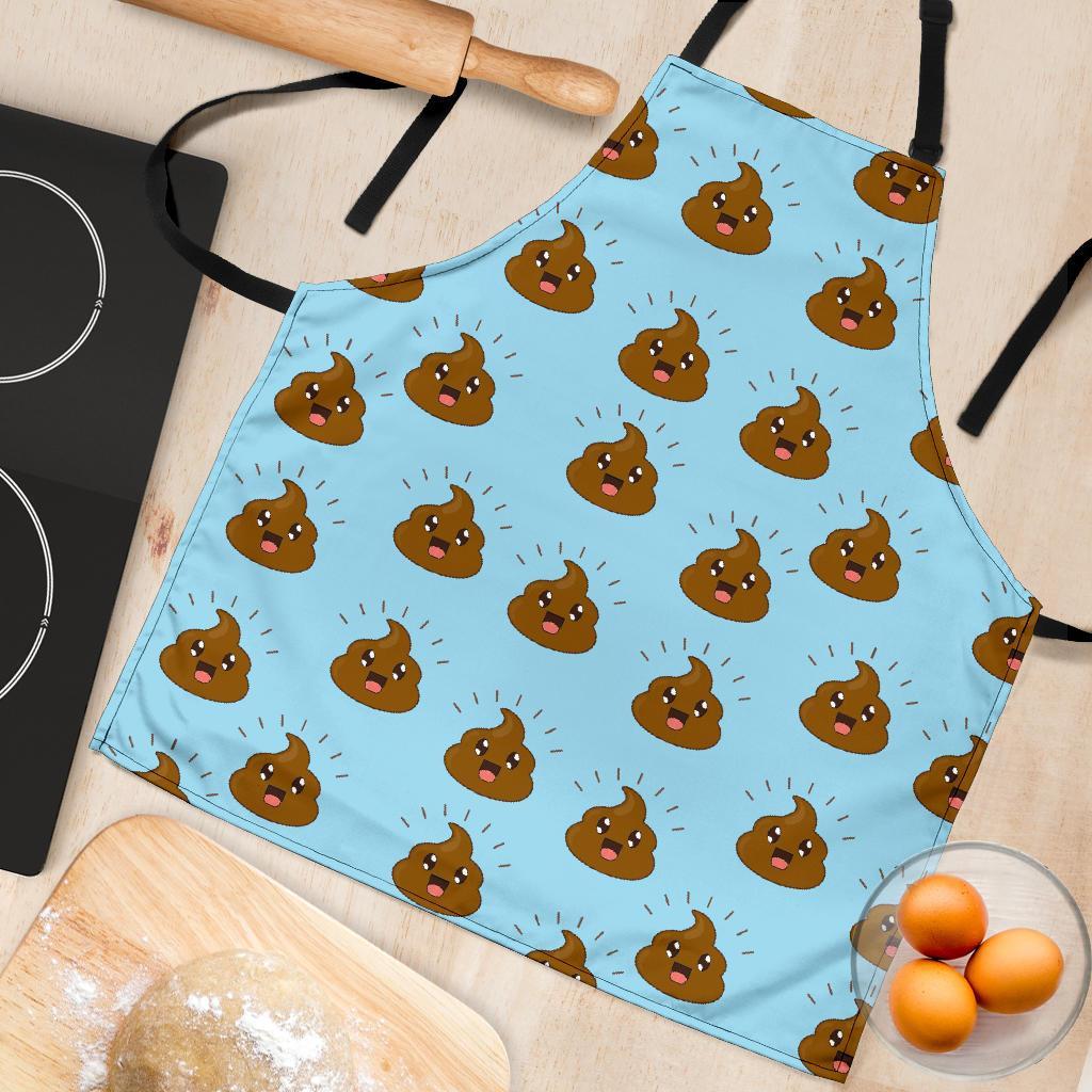 Poop Emoji Print Pattern Women's Apron-grizzshop