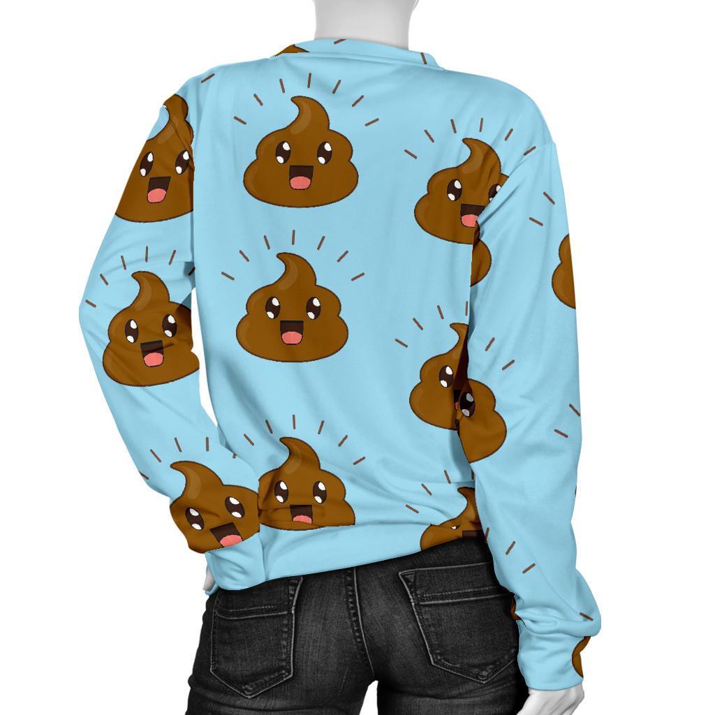 Poop Emoji Print Pattern Women's Sweatshirt-grizzshop