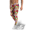 Pop Art Comics Print Pattern Men's Leggings-grizzshop