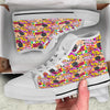 Pop Art Comics Print Pattern White High Top Shoes-grizzshop