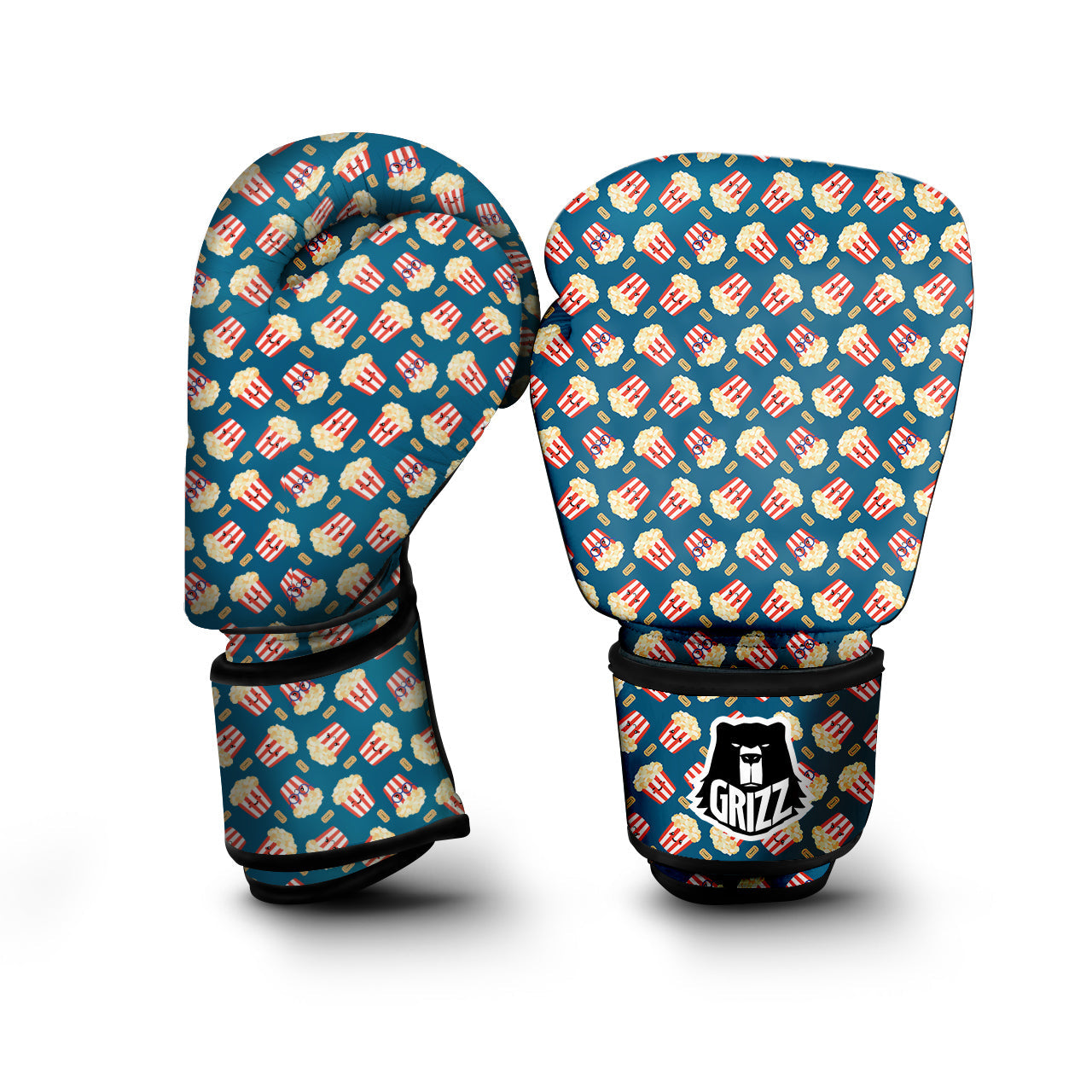 Popcorn Box Cute Print Pattern Boxing Gloves-grizzshop