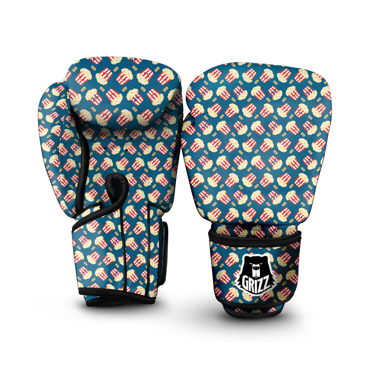 Popcorn Box Cute Print Pattern Boxing Gloves-grizzshop
