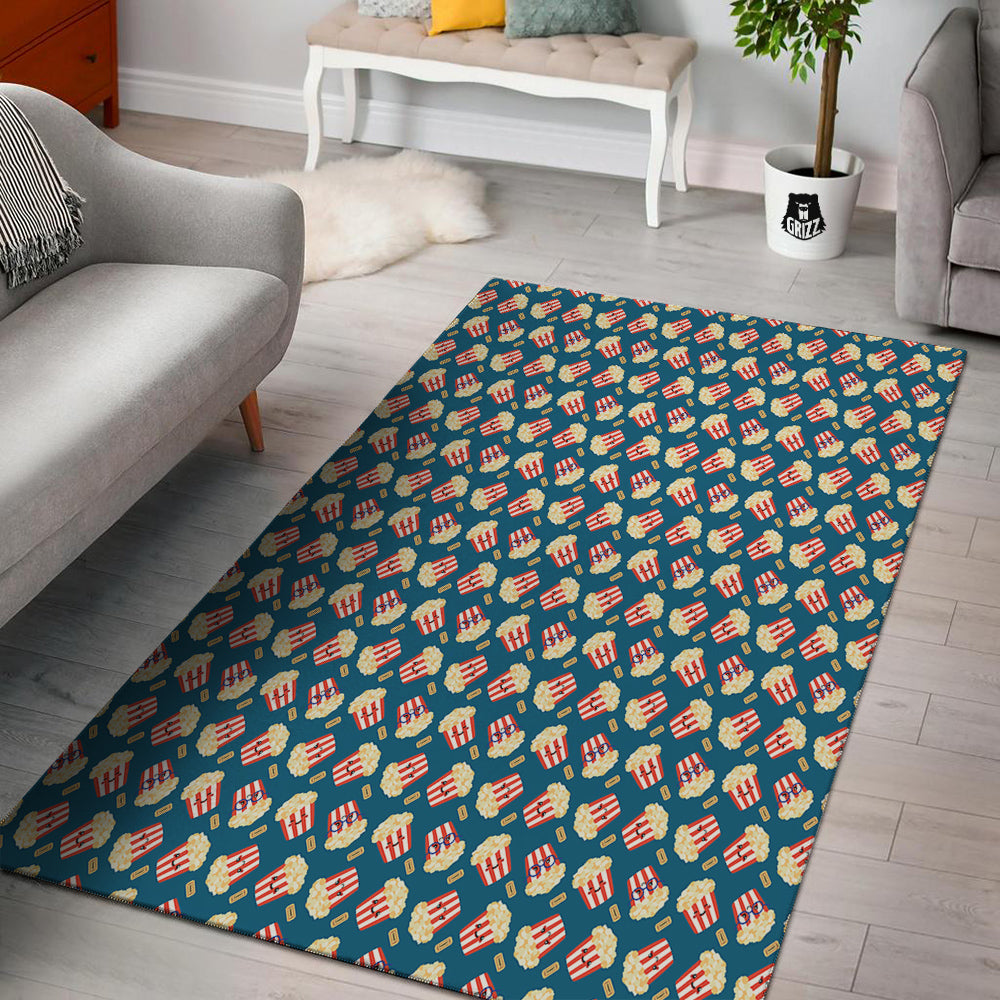Popcorn Box Cute Print Pattern Floor Mat-grizzshop