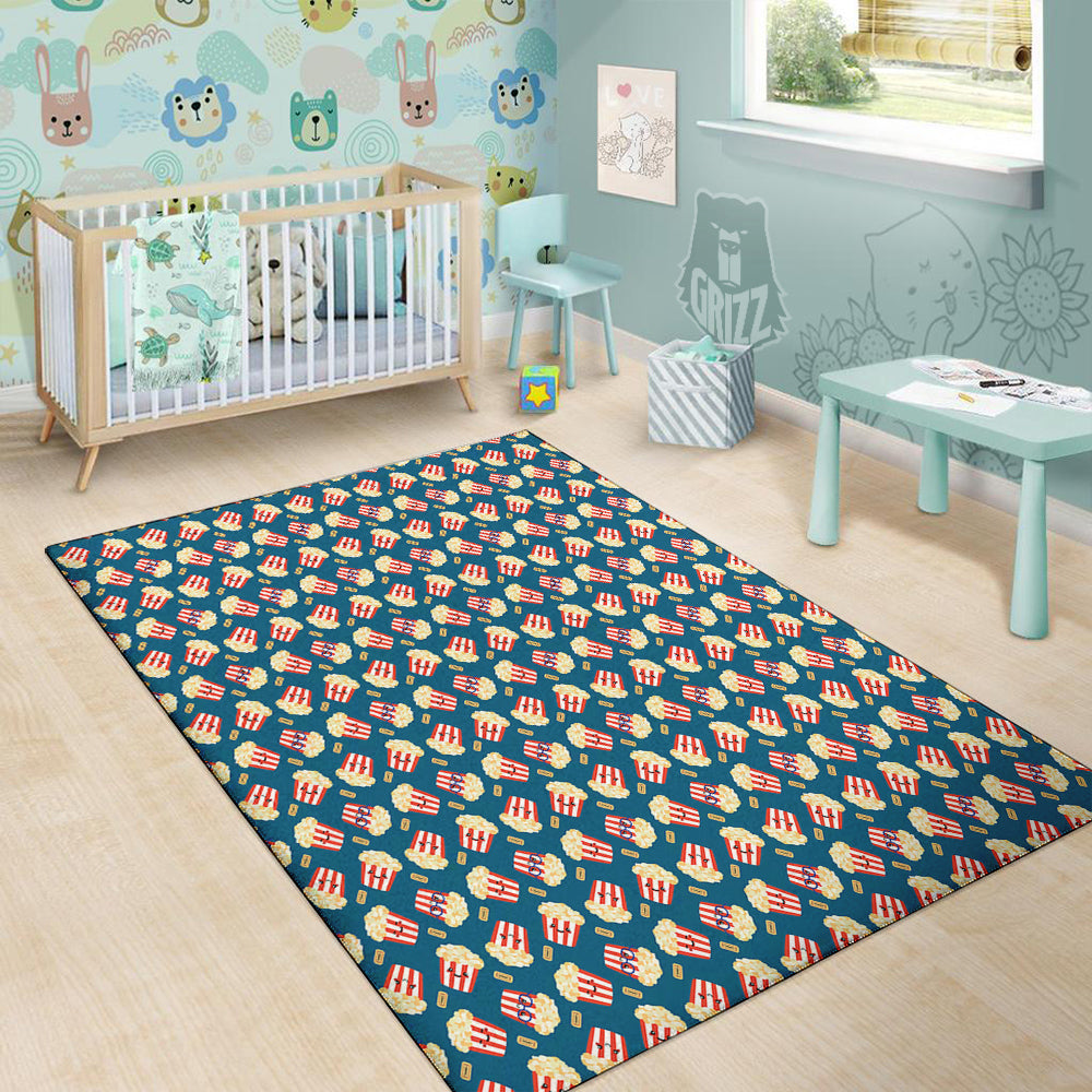 Popcorn Box Cute Print Pattern Floor Mat-grizzshop