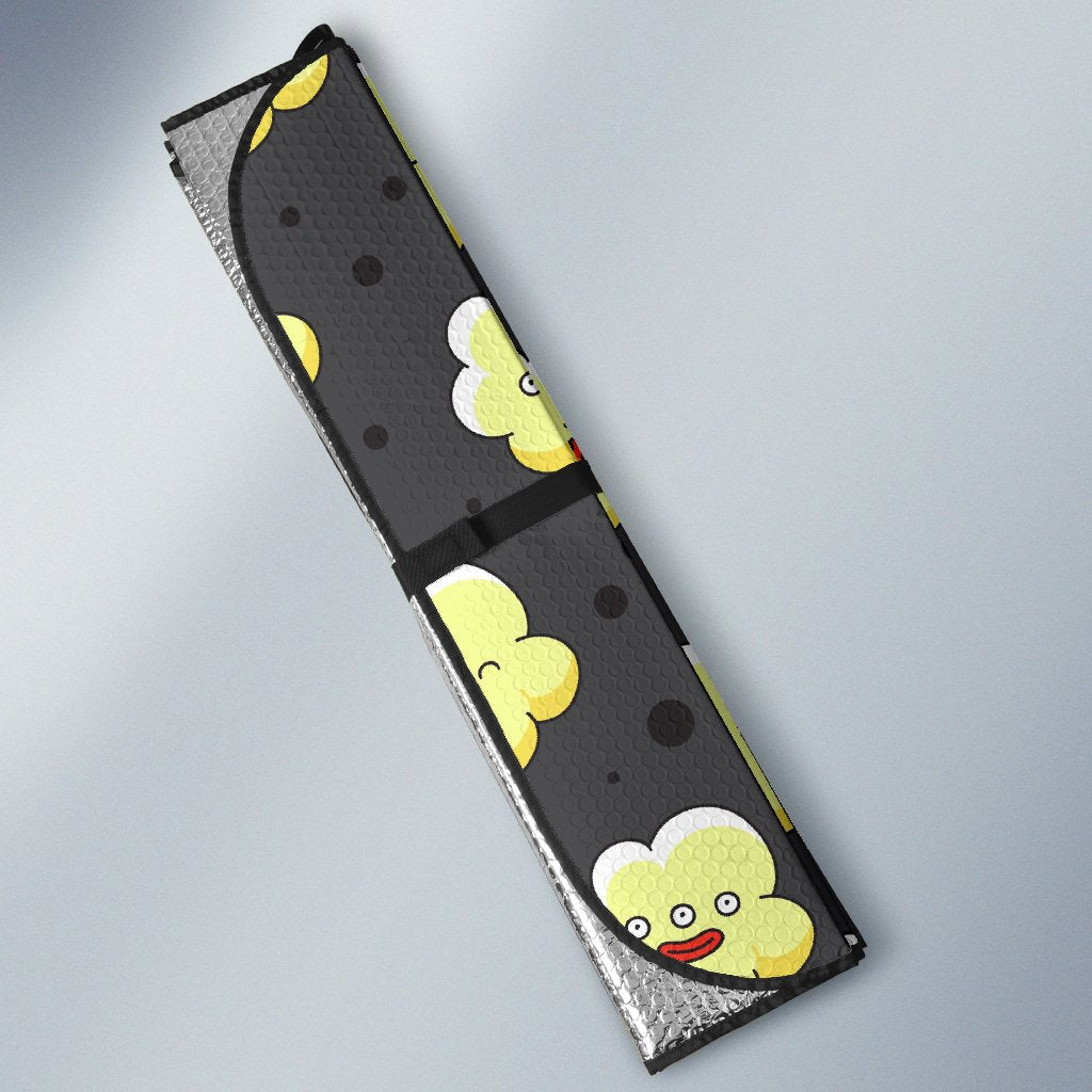 Popcorn Cartoon Pattern Print Car Sun Shade-grizzshop
