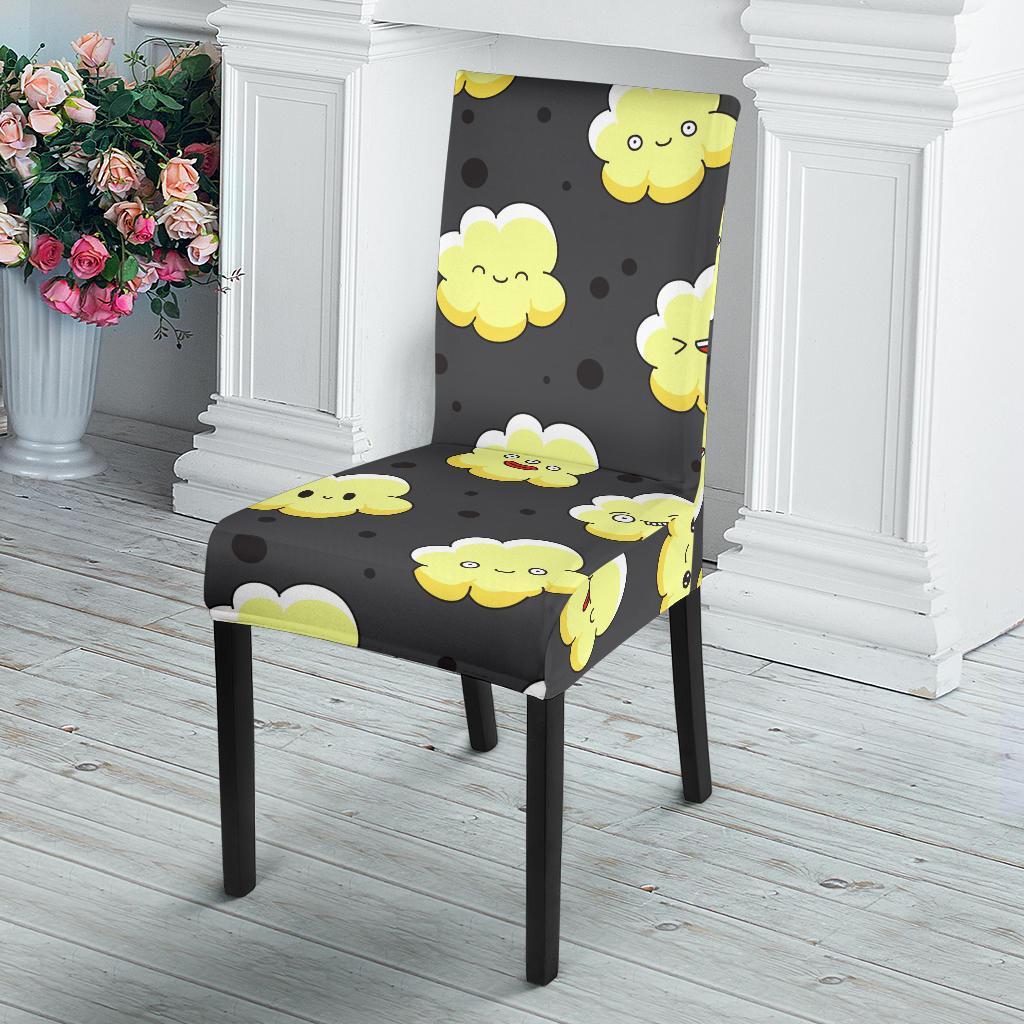 Popcorn Cartoon Pattern Print Chair Cover-grizzshop