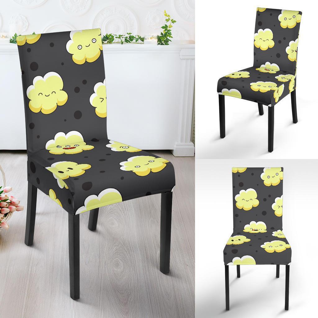 Popcorn Cartoon Pattern Print Chair Cover-grizzshop