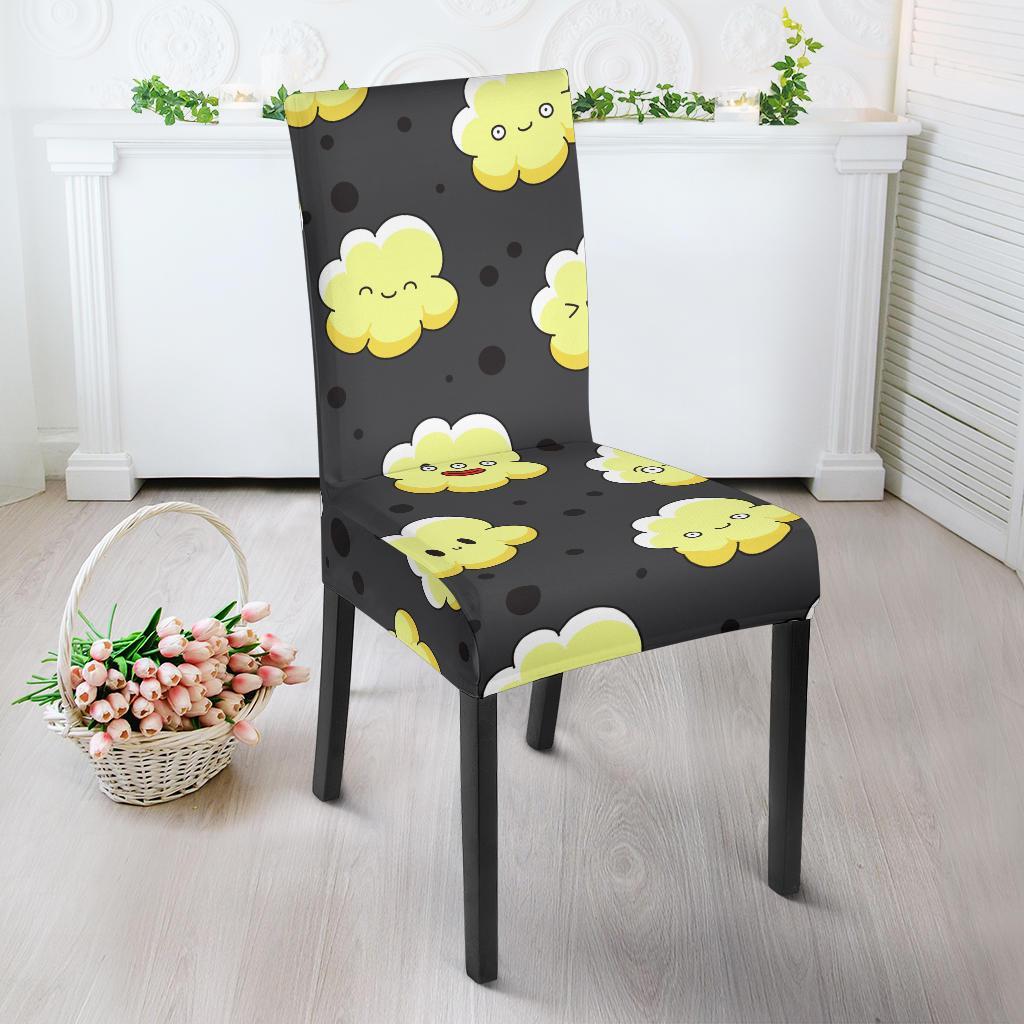 Popcorn Cartoon Pattern Print Chair Cover-grizzshop