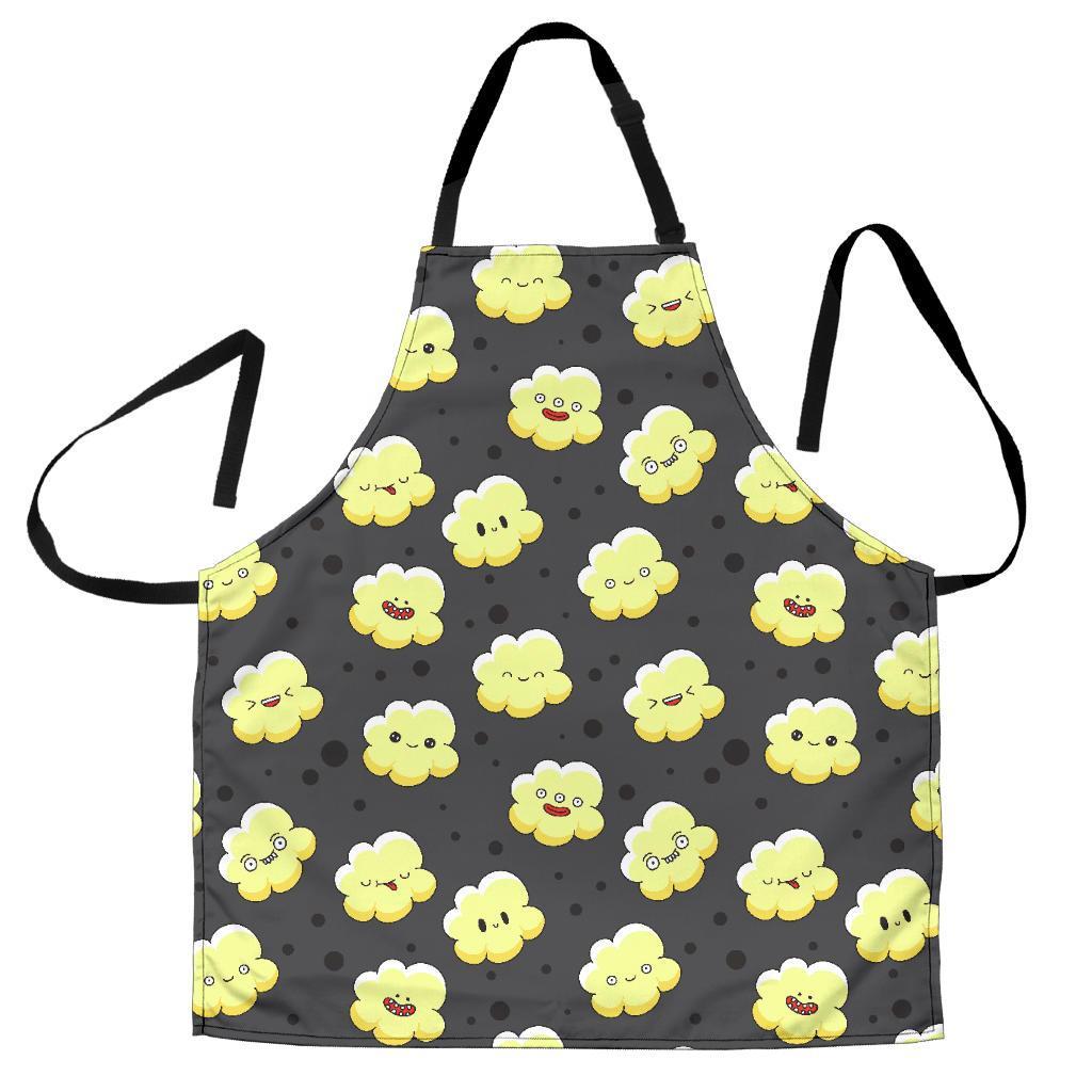 Popcorn Cartoon Pattern Print Men's Apron-grizzshop