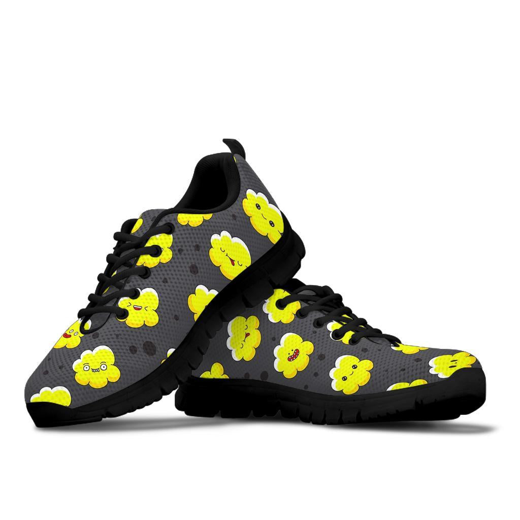 Popcorn Cartoon Pattern Print Sneaker Shoes For Men Women-grizzshop