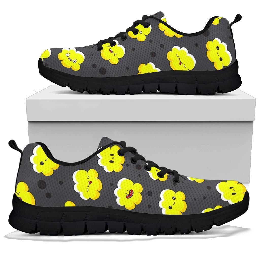 Popcorn Cartoon Pattern Print Sneaker Shoes For Men Women-grizzshop