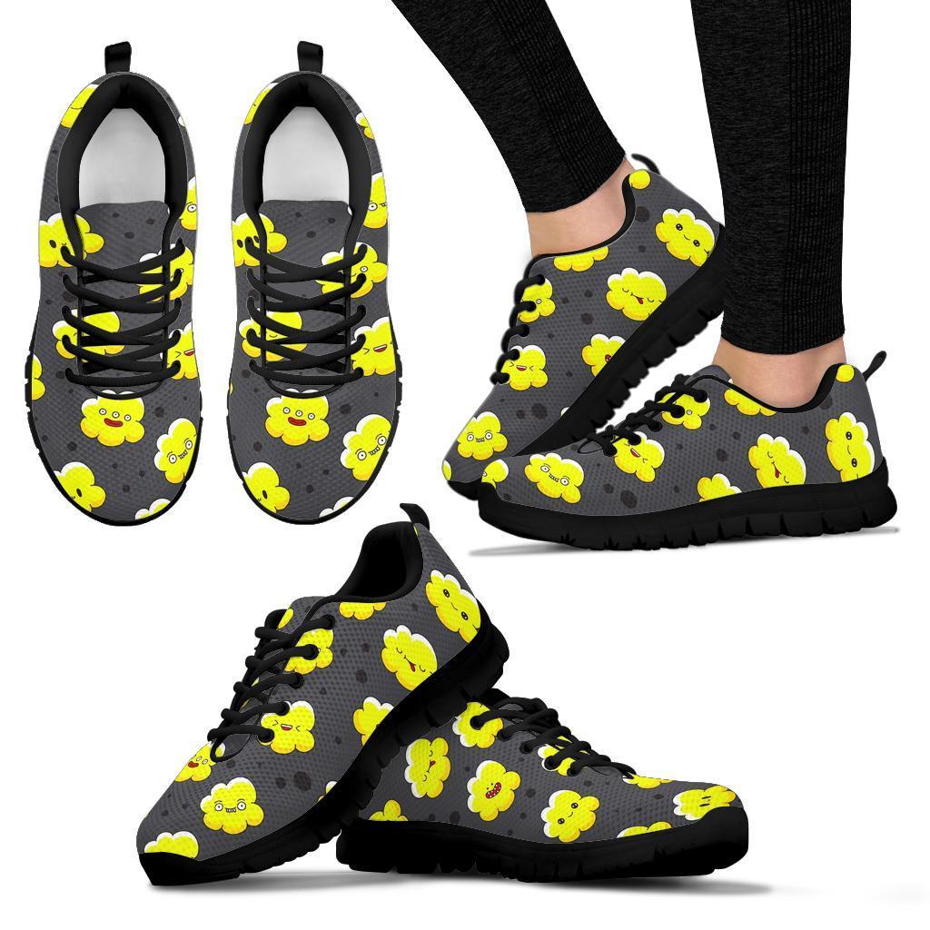 Popcorn Cartoon Pattern Print Sneaker Shoes For Men Women-grizzshop