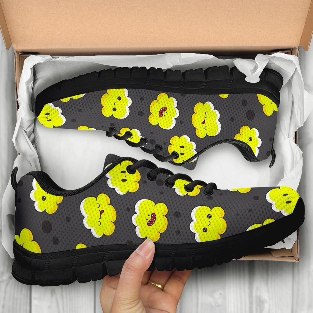 Popcorn Cartoon Pattern Print Sneaker Shoes For Men Women-grizzshop