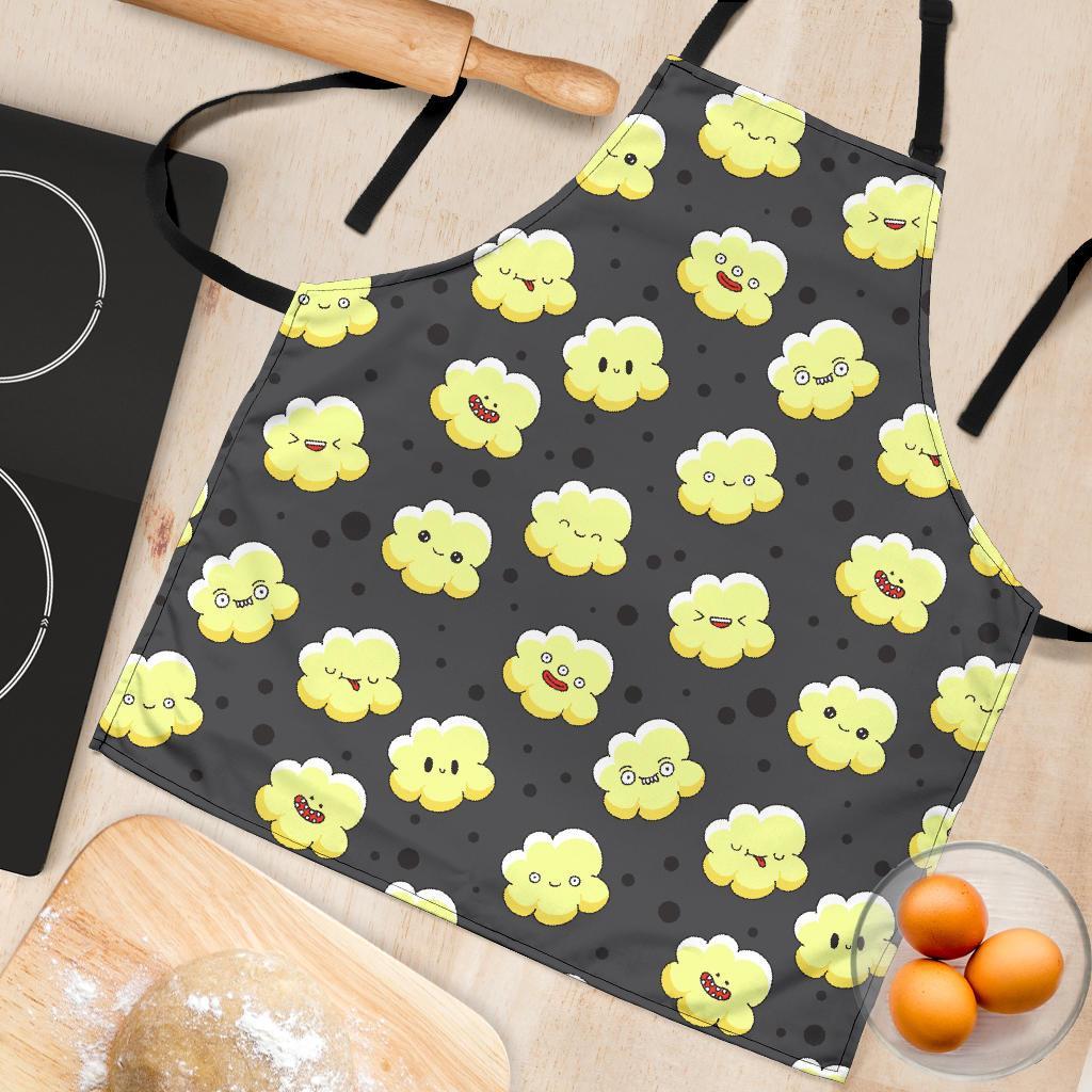 Popcorn Cartoon Pattern Print Women's Apron-grizzshop