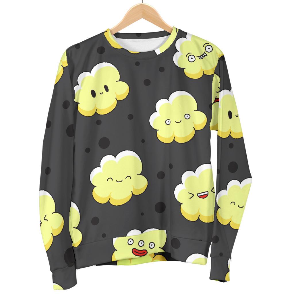 Popcorn Cartoon Pattern Print Women's Sweatshirt-grizzshop