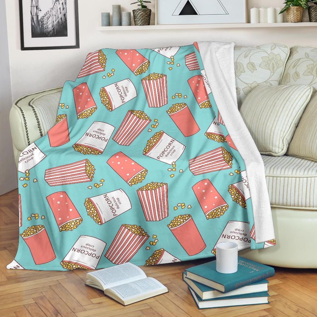 Popcorn Pastel Pattern Print Blanket-grizzshop