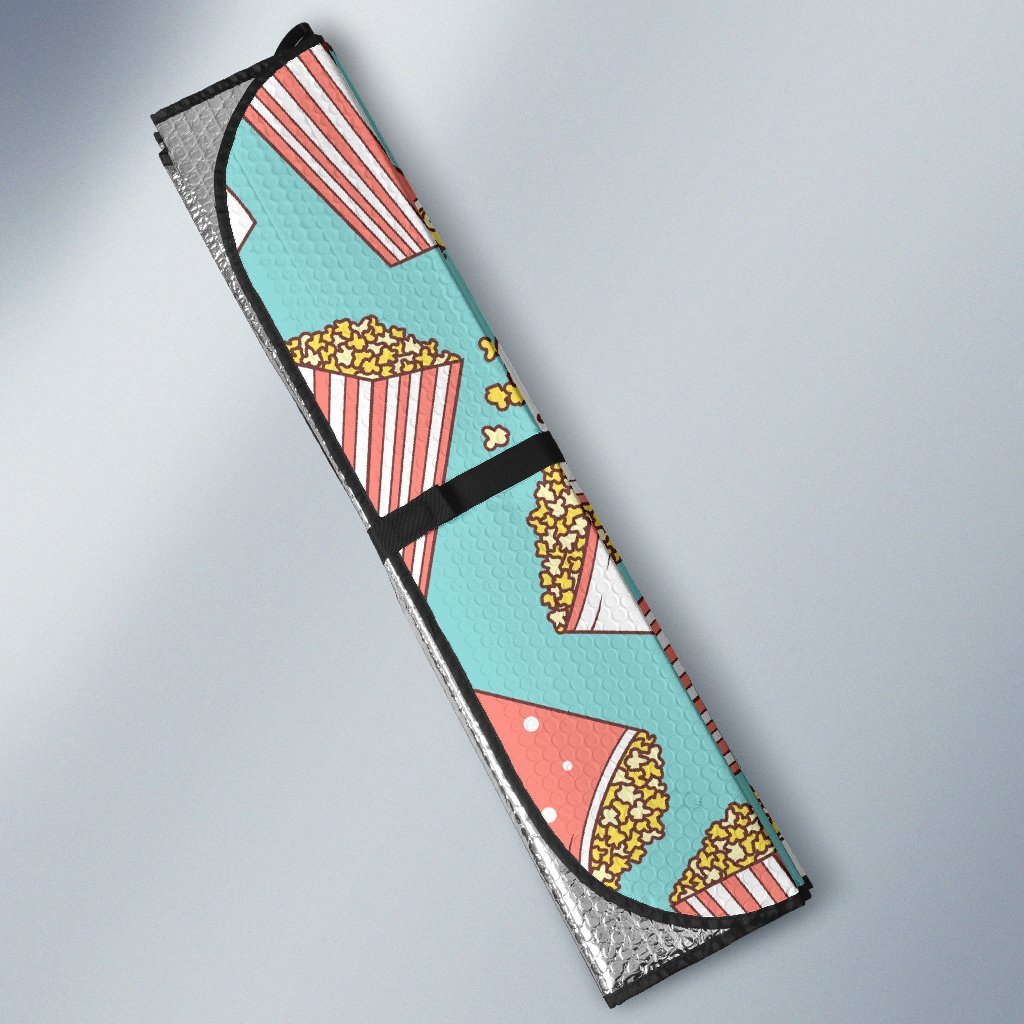 Popcorn Pastel Pattern Print Car Sun Shade-grizzshop