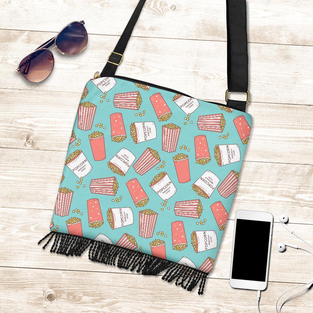 Popcorn Pastel Pattern Print Crossbody bags-grizzshop