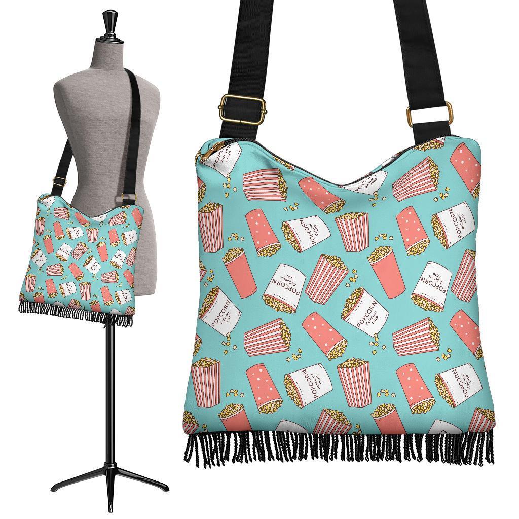 Popcorn Pastel Pattern Print Crossbody bags-grizzshop