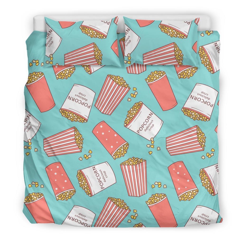 Popcorn Pastel Pattern Print Duvet Cover Bedding Set-grizzshop