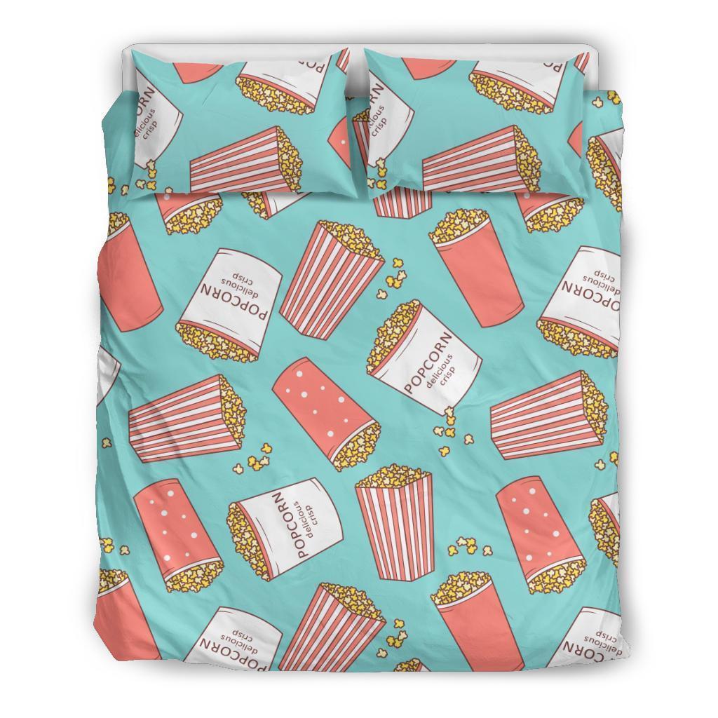 Popcorn Pastel Pattern Print Duvet Cover Bedding Set-grizzshop