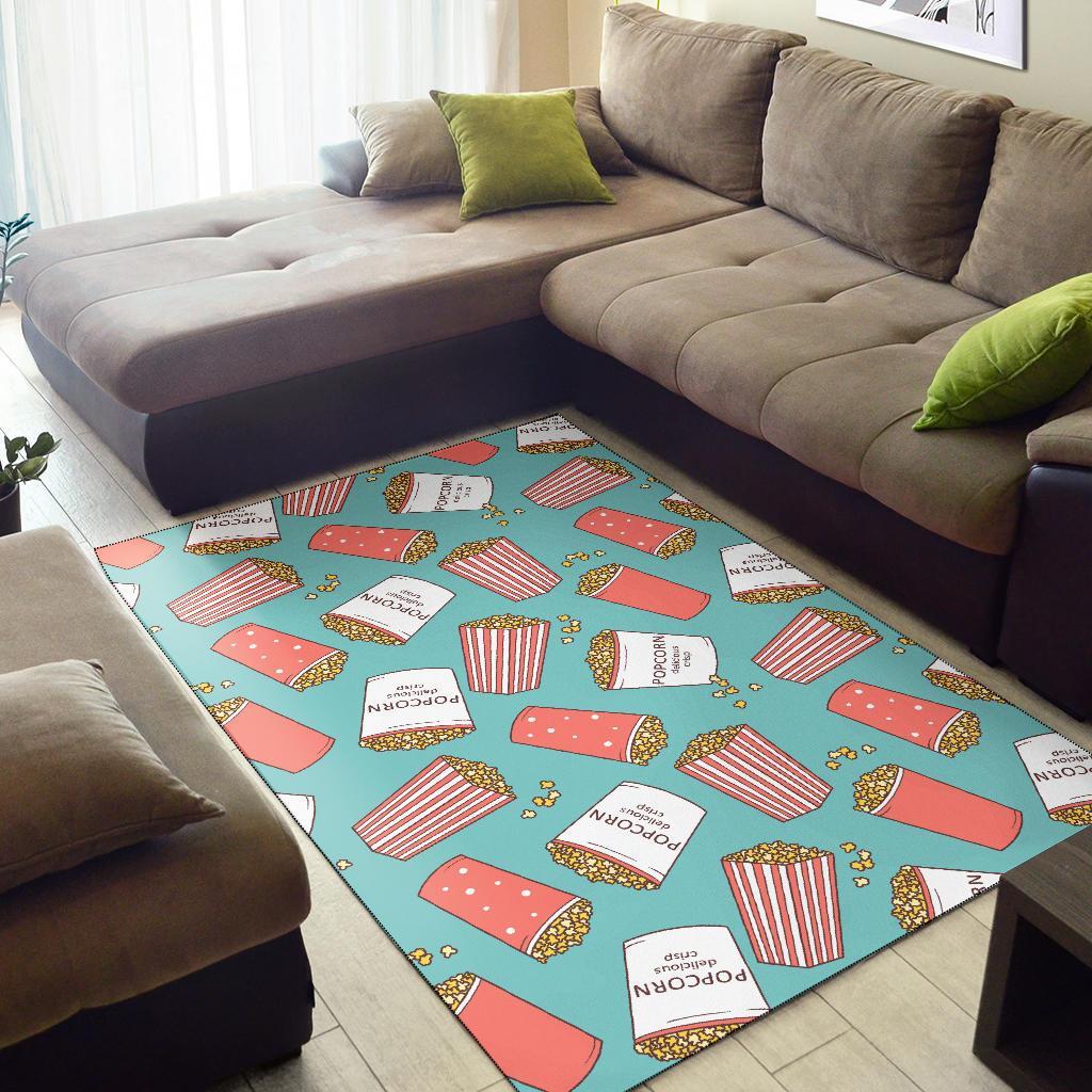 Popcorn Pastel Pattern Print Floor Mat-grizzshop