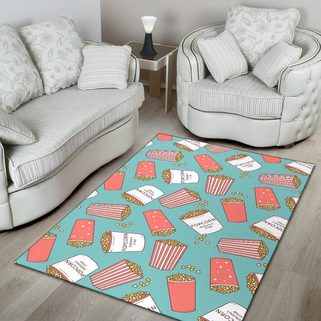 Popcorn Pastel Pattern Print Floor Mat-grizzshop