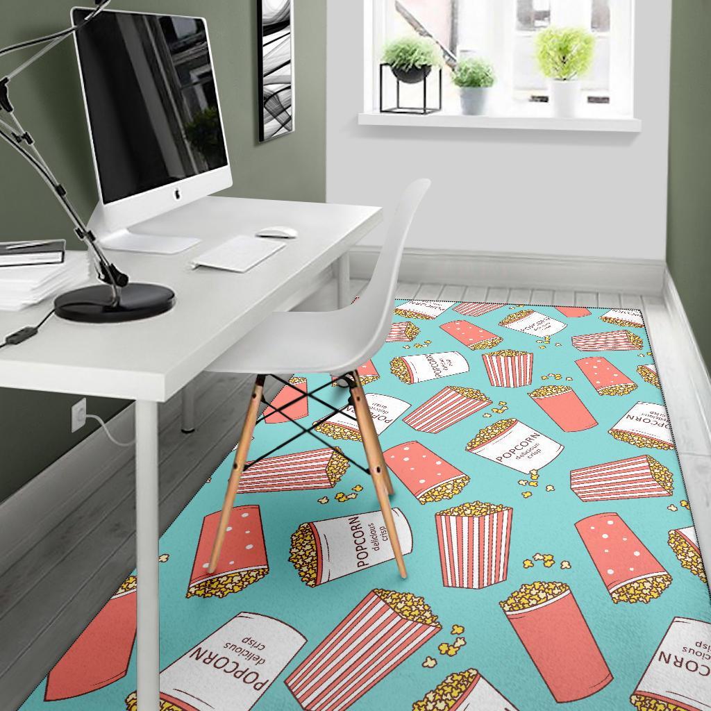 Popcorn Pastel Pattern Print Floor Mat-grizzshop