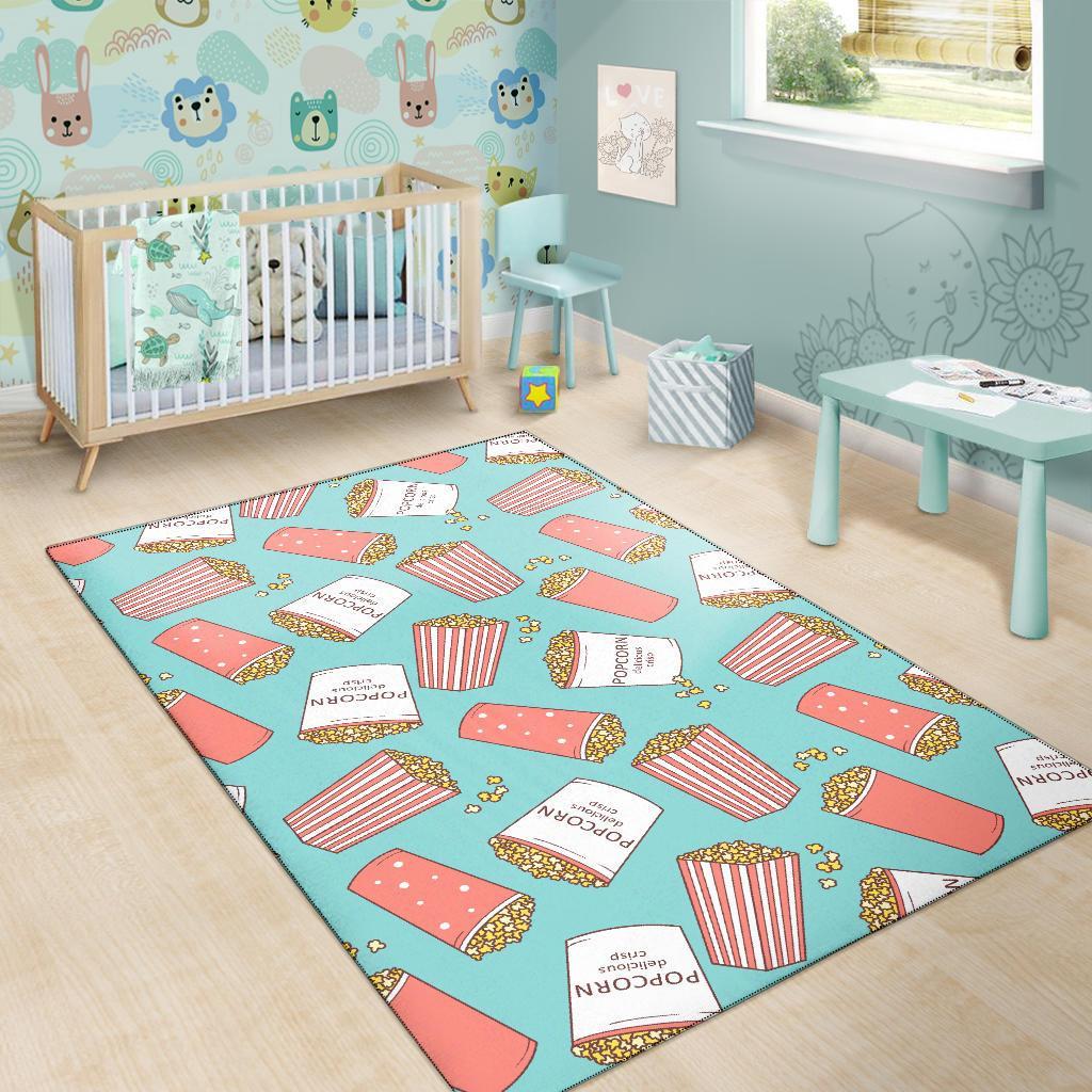 Popcorn Pastel Pattern Print Floor Mat-grizzshop