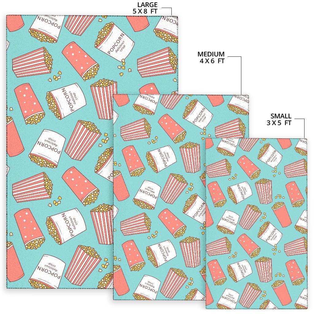 Popcorn Pastel Pattern Print Floor Mat-grizzshop