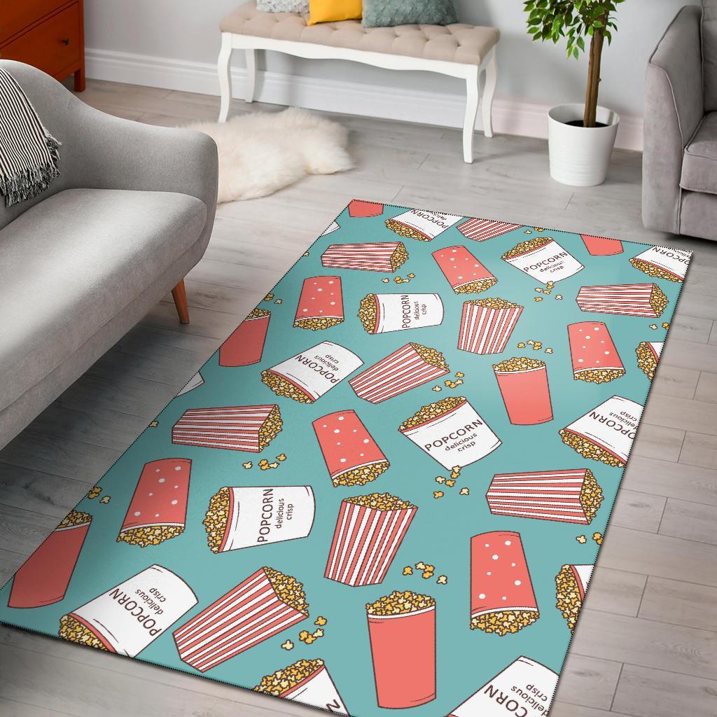 Popcorn Pastel Pattern Print Floor Mat-grizzshop