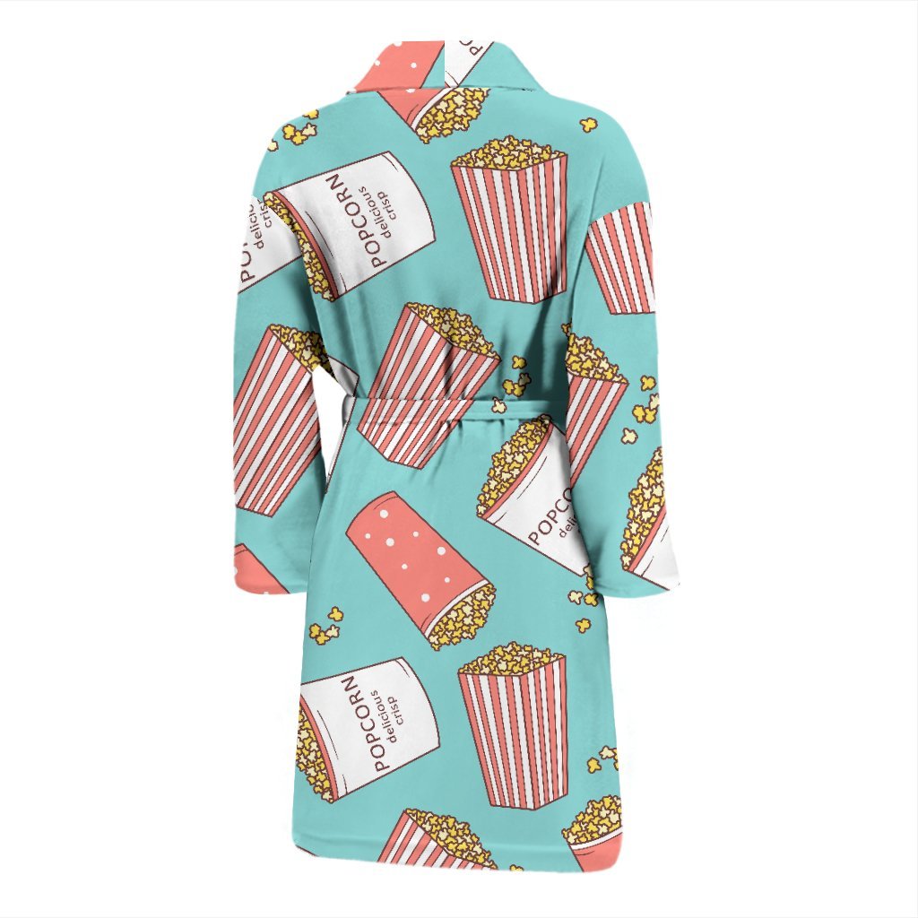 Popcorn Pastel Pattern Print Men Long Robe-grizzshop