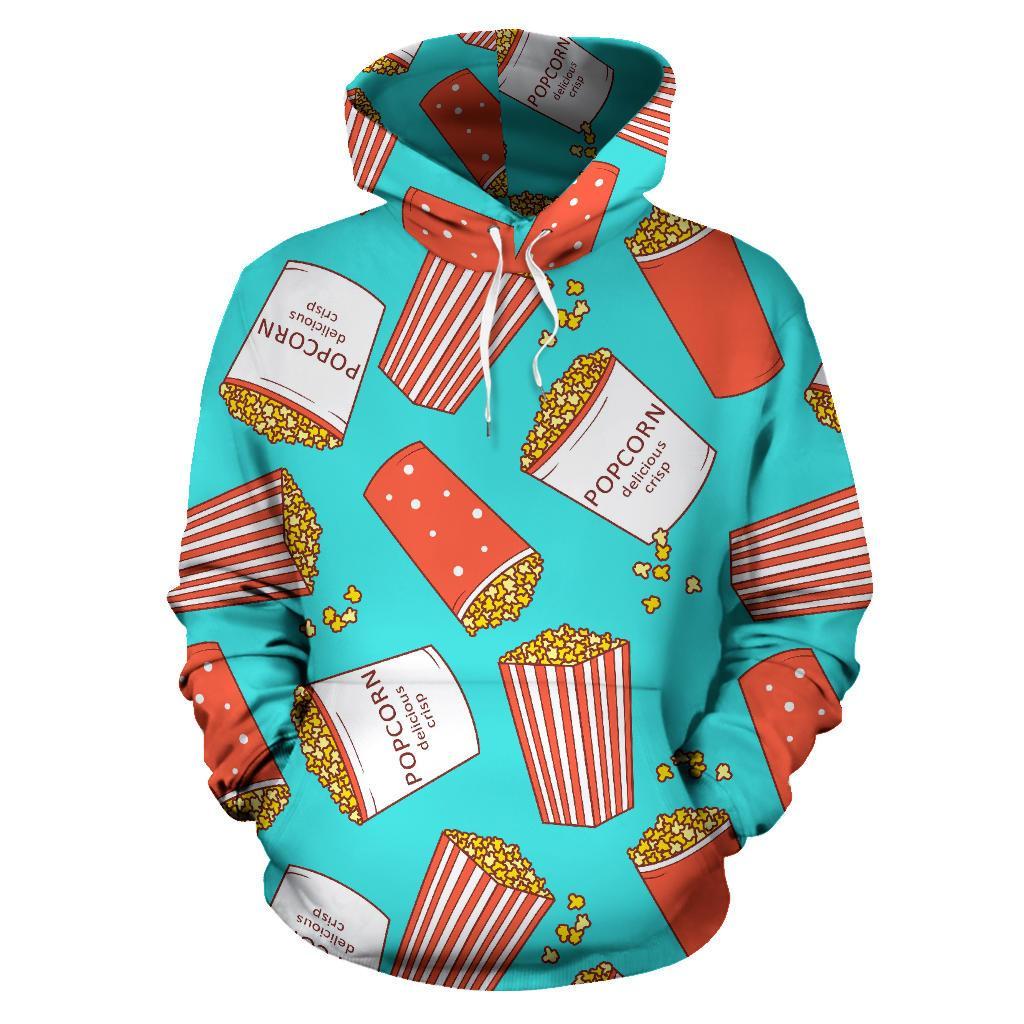 Popcorn Pastel Pattern Print Men Women Pullover Hoodie-grizzshop