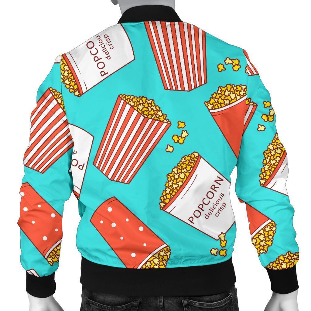 Popcorn Pastel Pattern Print Men's Bomber Jacket-grizzshop