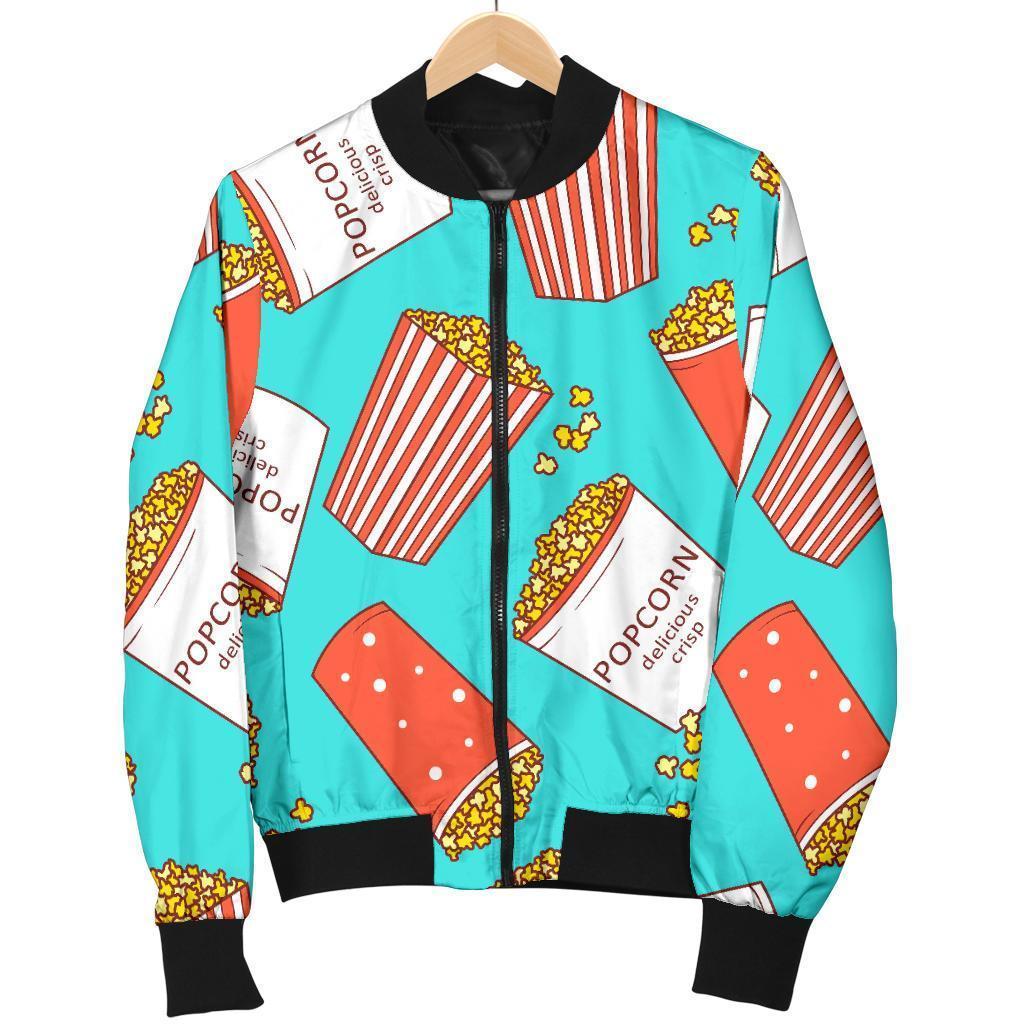 Popcorn Pastel Pattern Print Men's Bomber Jacket-grizzshop