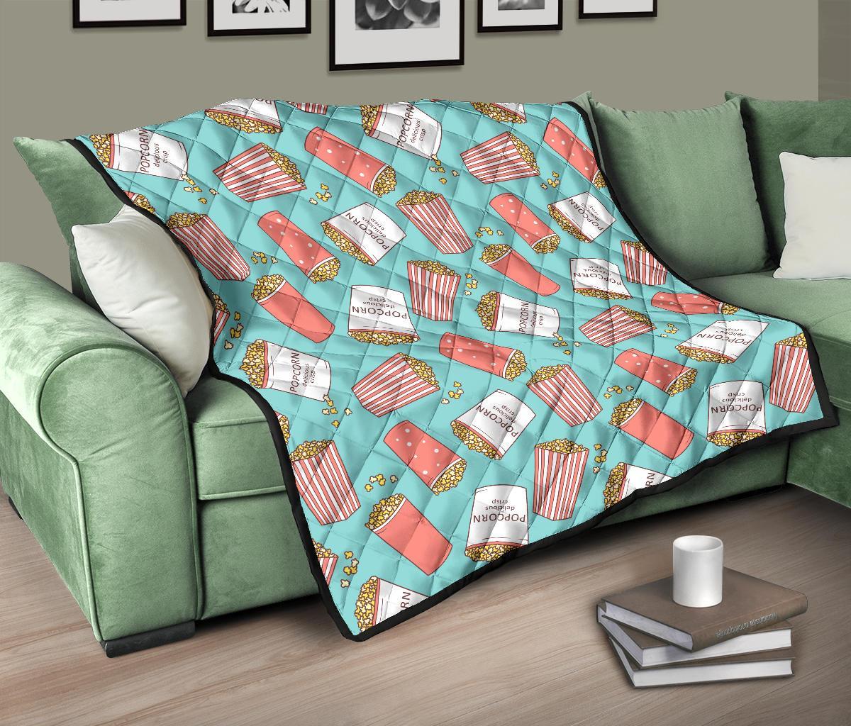 Popcorn Pastel Pattern Print Quilt-grizzshop