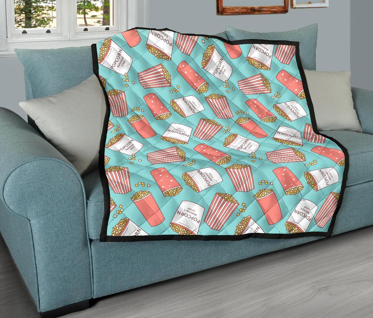 Popcorn Pastel Pattern Print Quilt-grizzshop