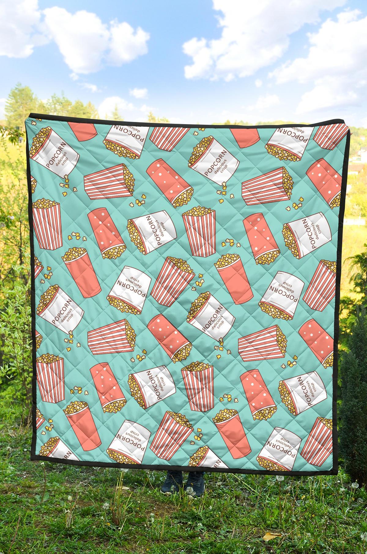 Popcorn Pastel Pattern Print Quilt-grizzshop