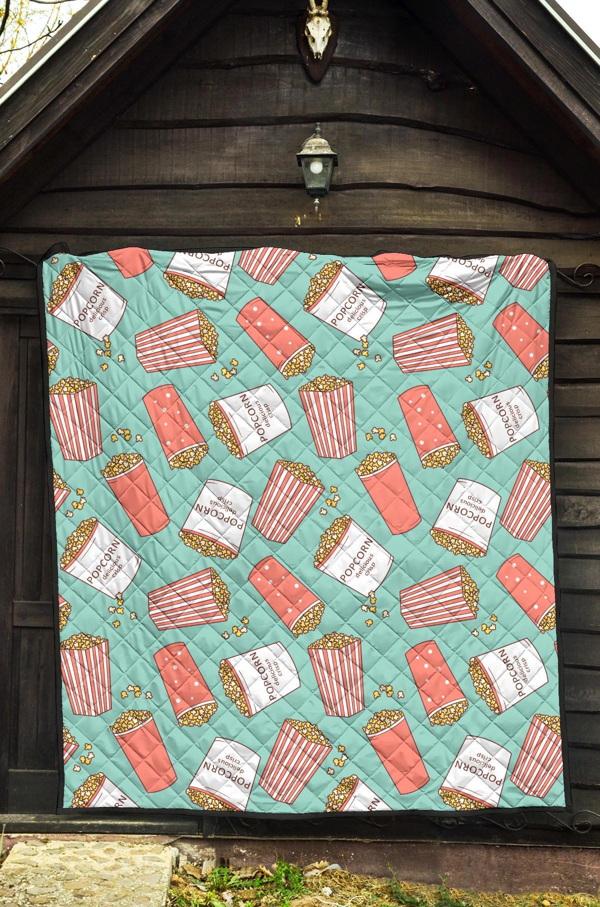 Popcorn Pastel Pattern Print Quilt-grizzshop