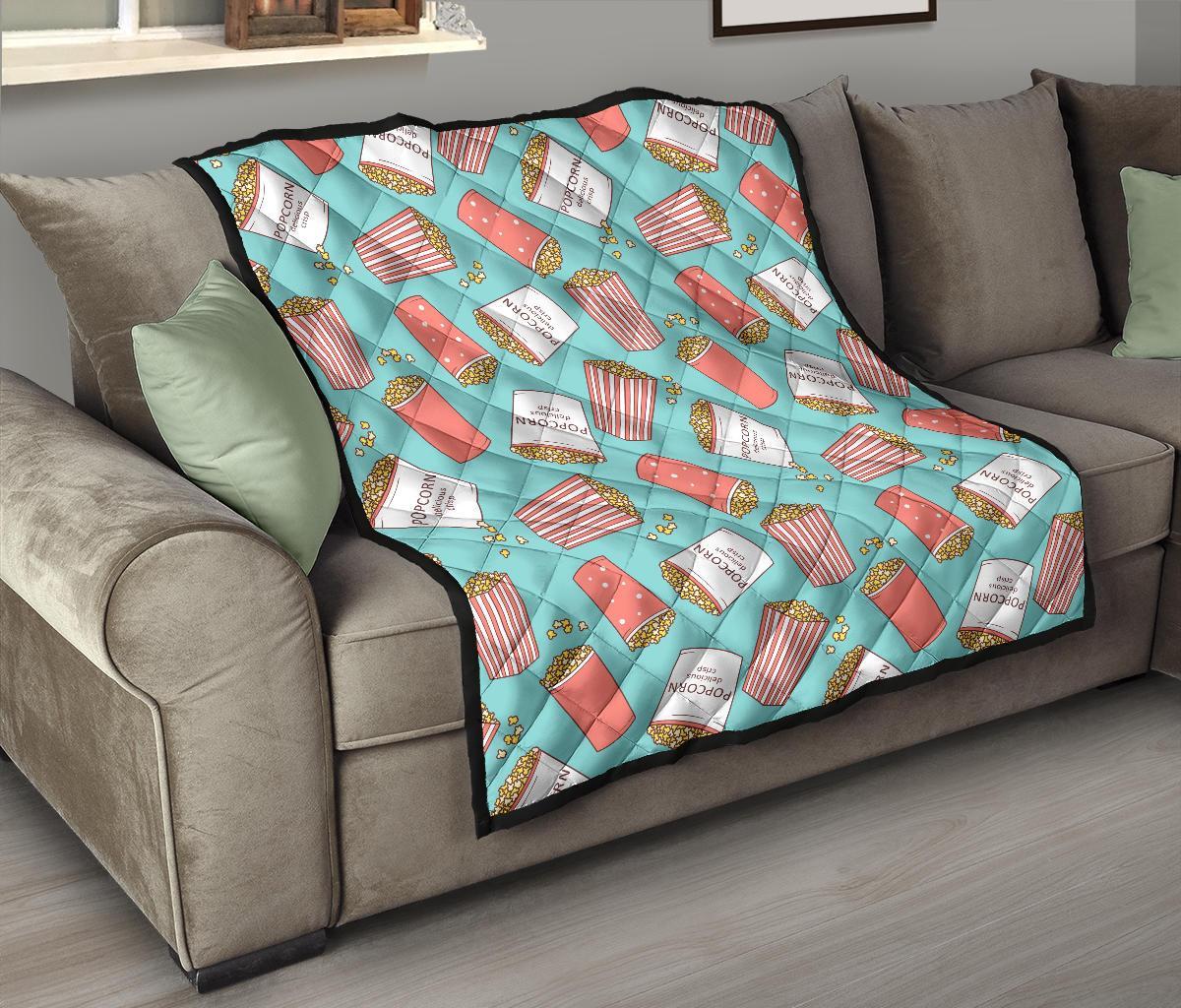 Popcorn Pastel Pattern Print Quilt-grizzshop