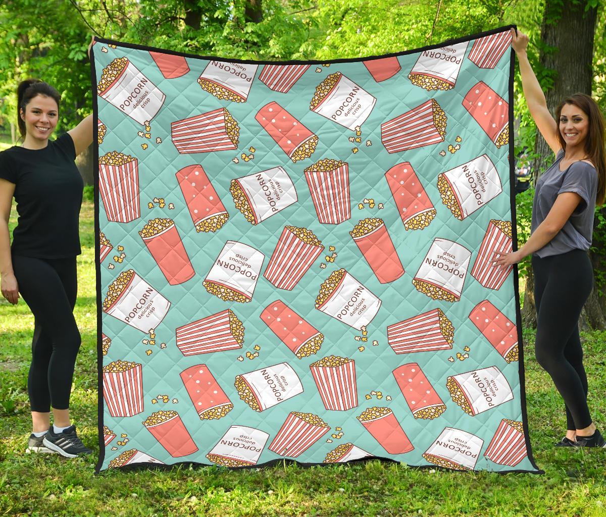 Popcorn Pastel Pattern Print Quilt-grizzshop