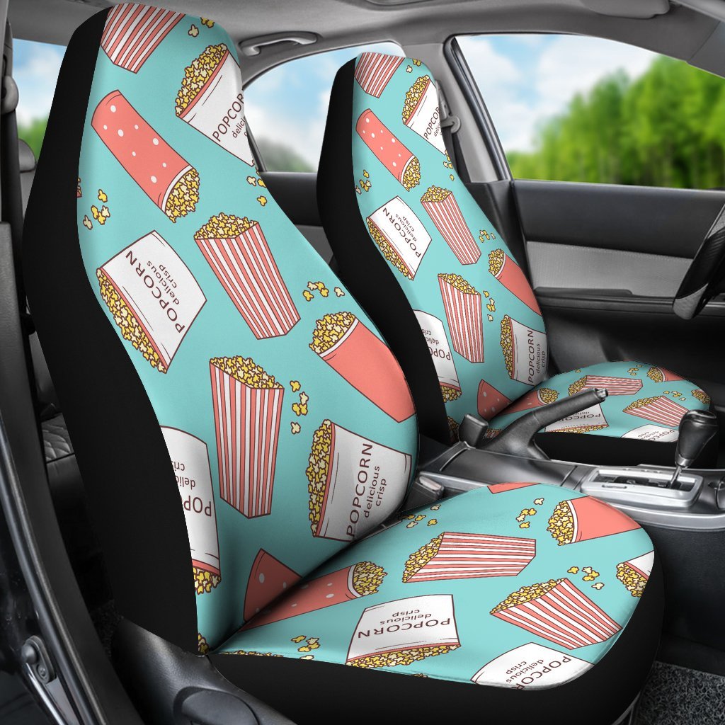 Popcorn Pastel Pattern Print Universal Fit Car Seat Covers-grizzshop