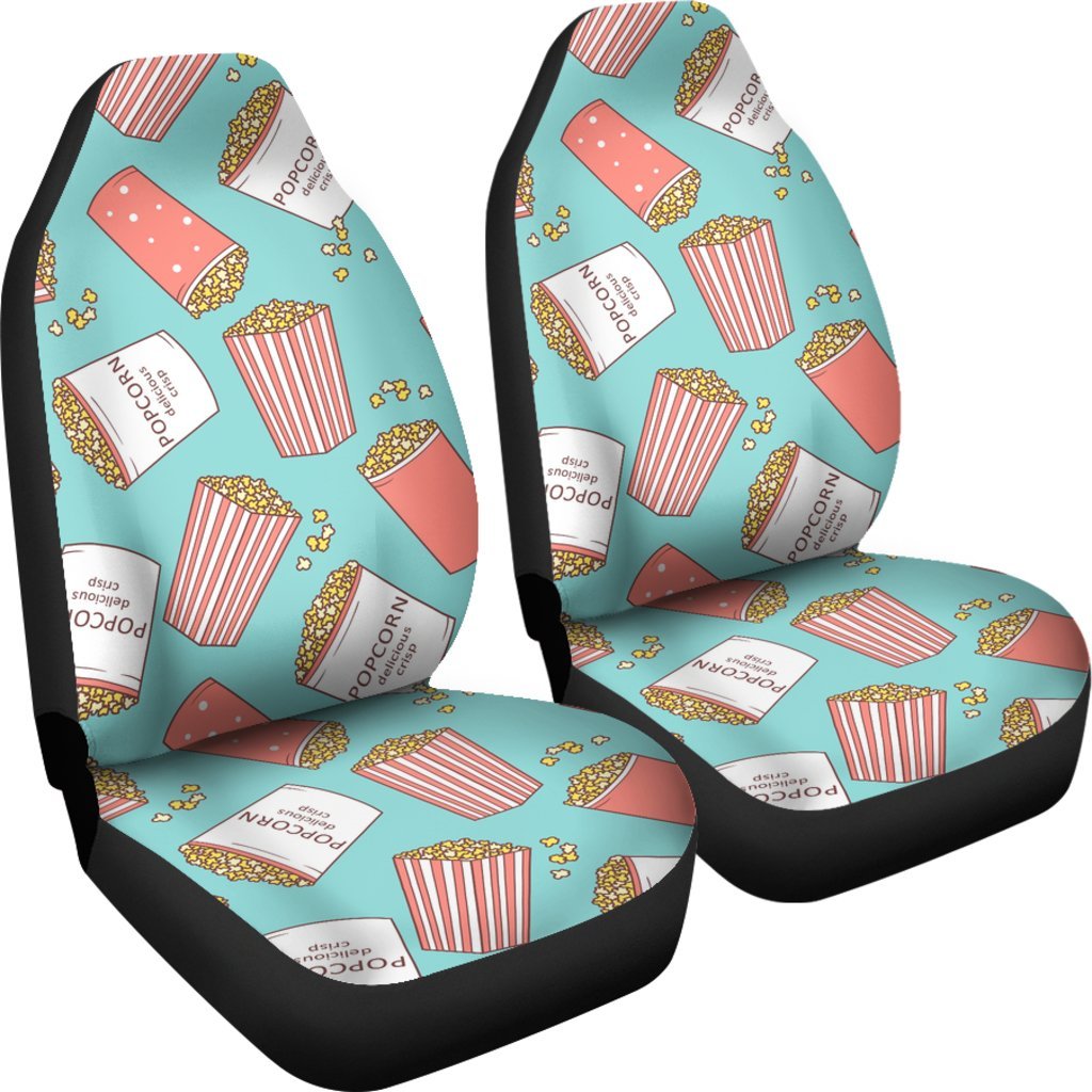 Popcorn Pastel Pattern Print Universal Fit Car Seat Covers-grizzshop