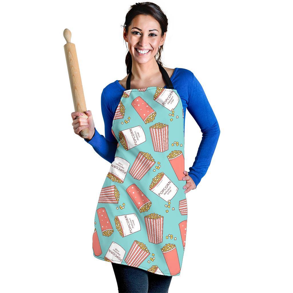 Popcorn Pastel Pattern Print Women's Apron-grizzshop