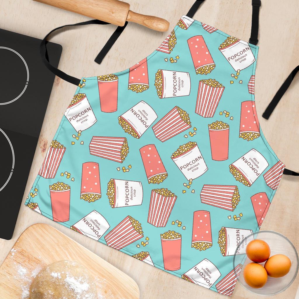 Popcorn Pastel Pattern Print Women's Apron-grizzshop